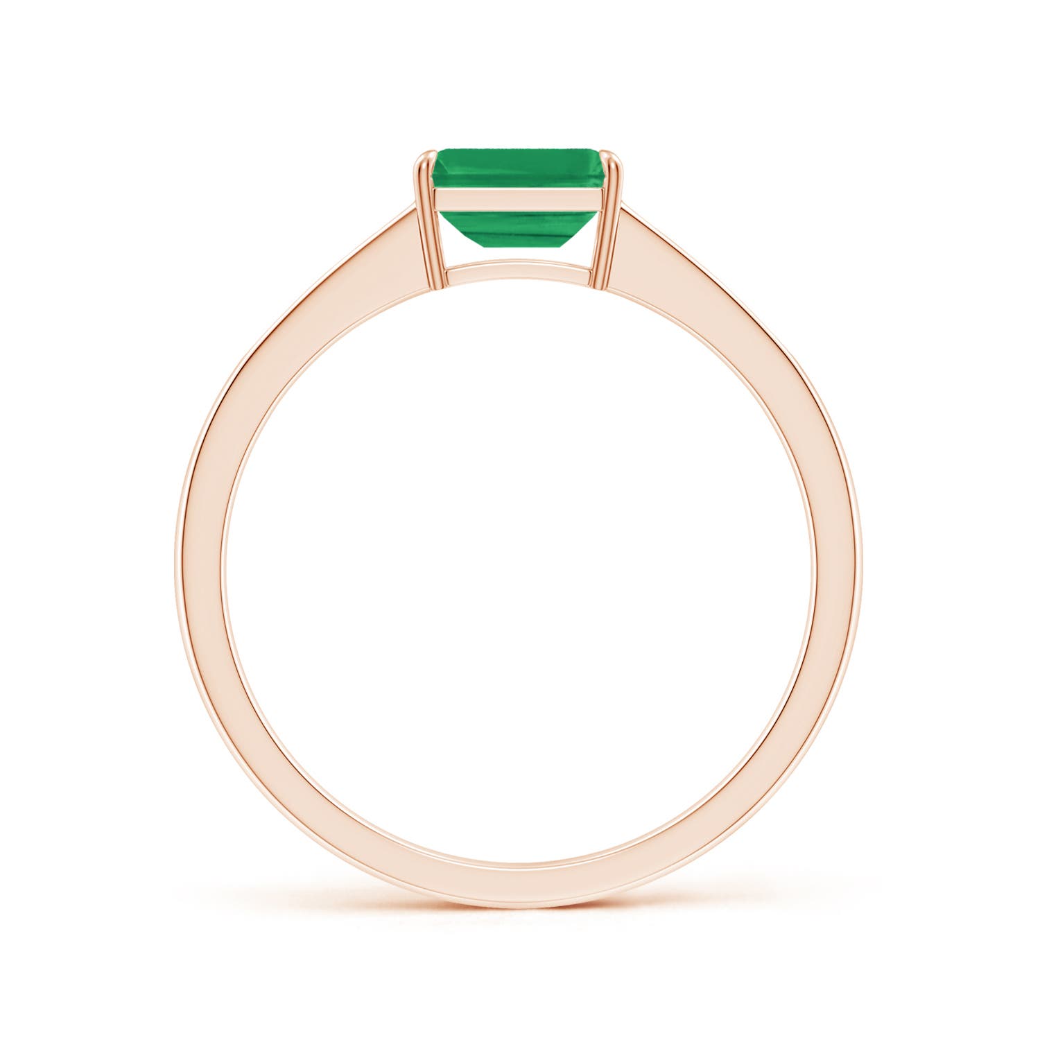 A - Emerald / 0.61 CT / 14 KT Rose Gold