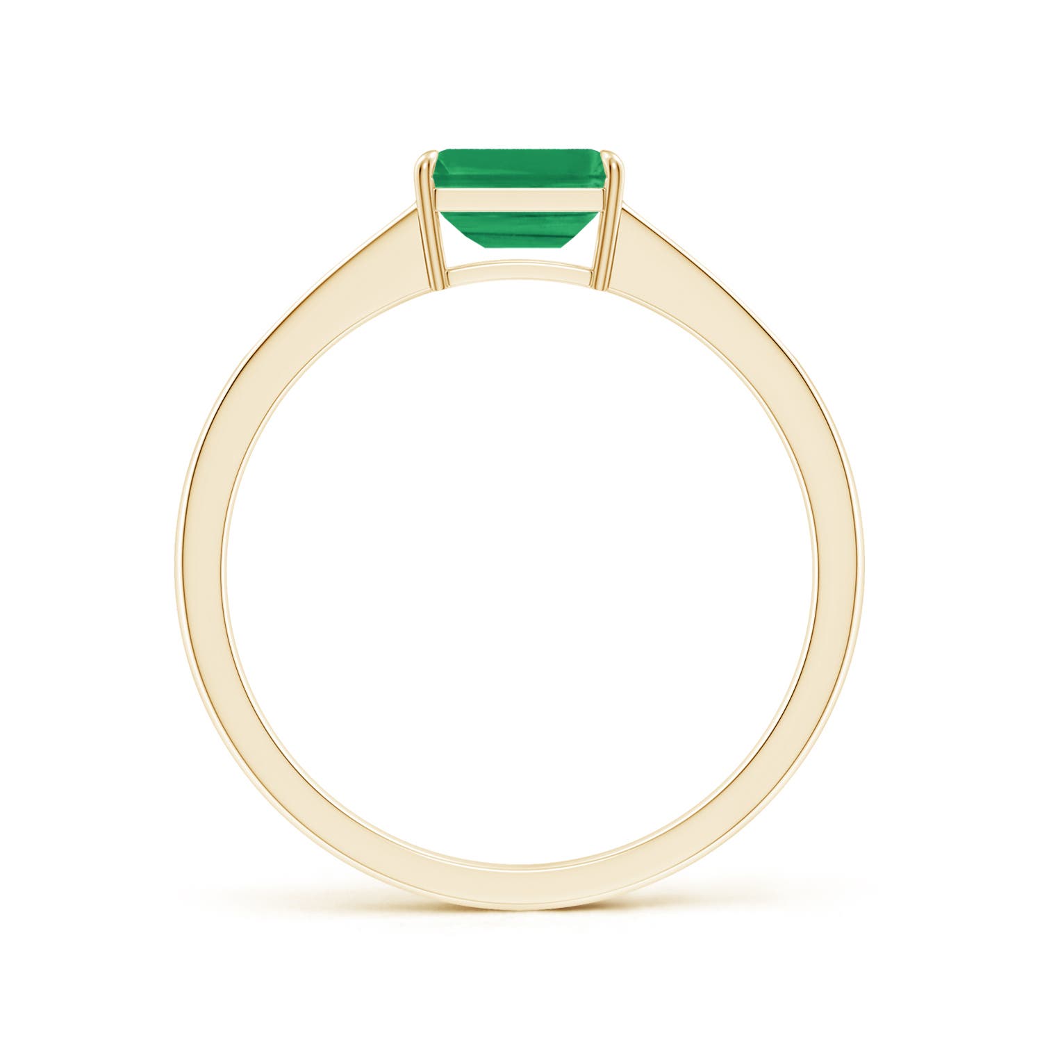 A - Emerald / 0.61 CT / 14 KT Yellow Gold