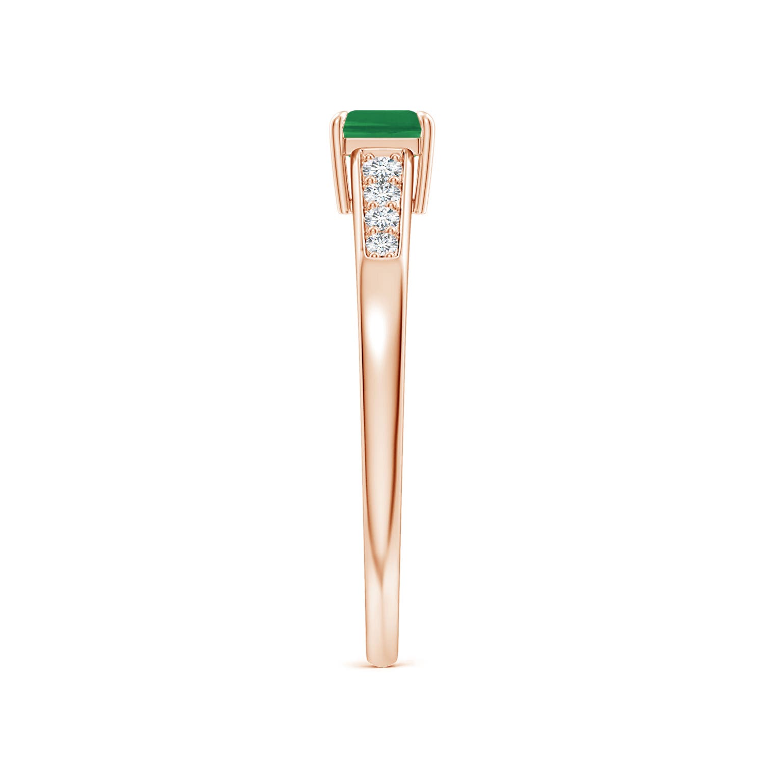 AA - Emerald / 0.61 CT / 14 KT Rose Gold