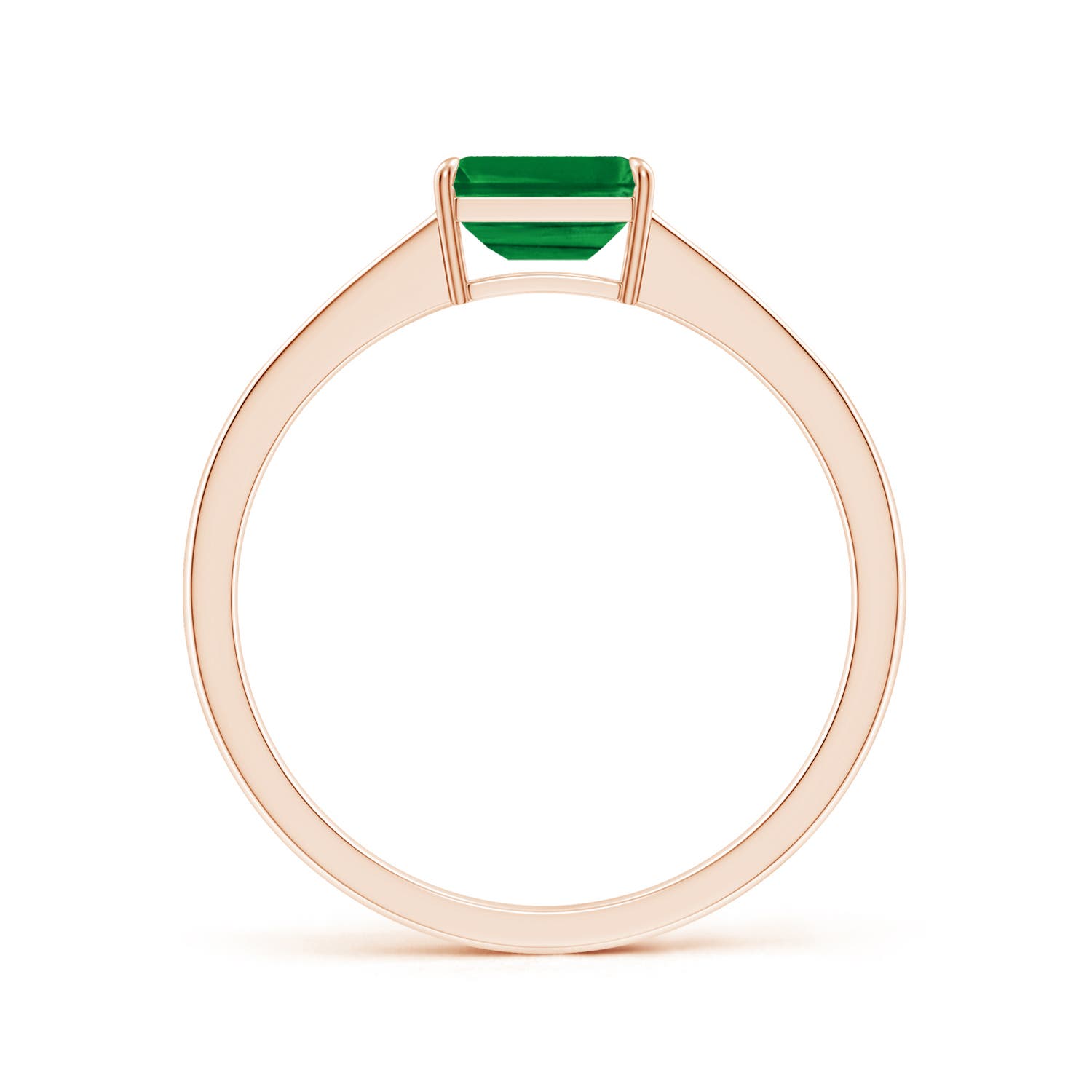 AAA - Emerald / 0.61 CT / 14 KT Rose Gold