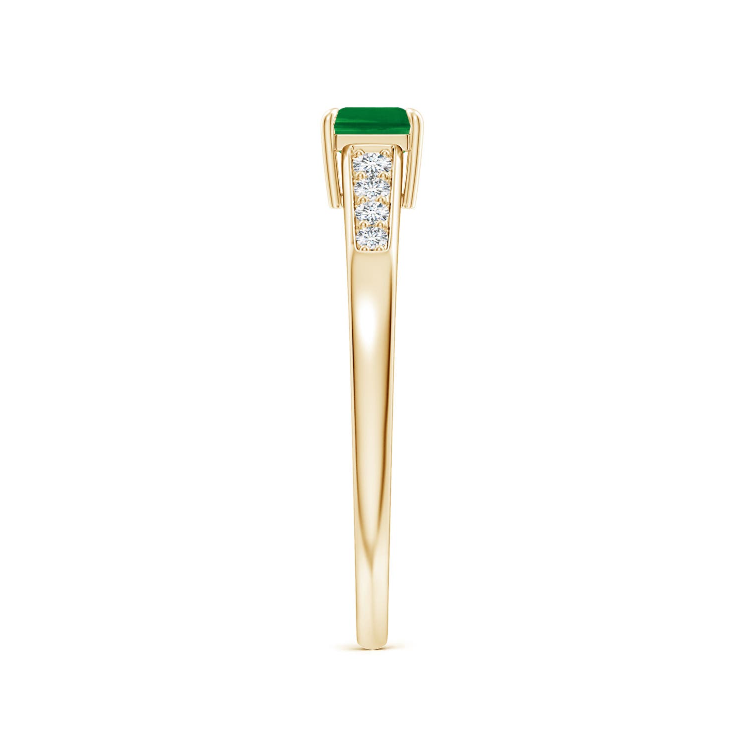 AAA - Emerald / 0.61 CT / 14 KT Yellow Gold