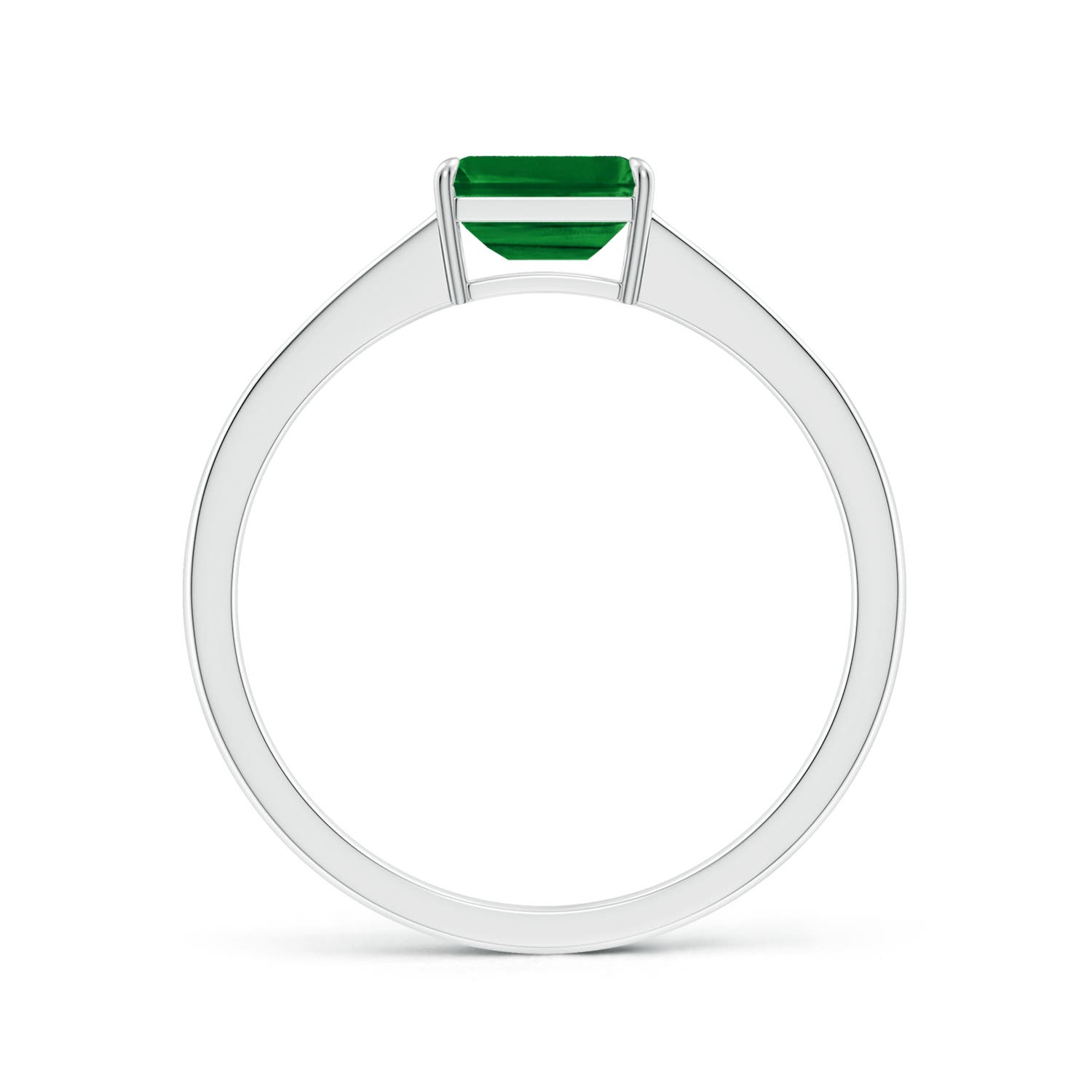 Premium - Lab-Grown Emerald / 0.61 CT / 14 KT White Gold