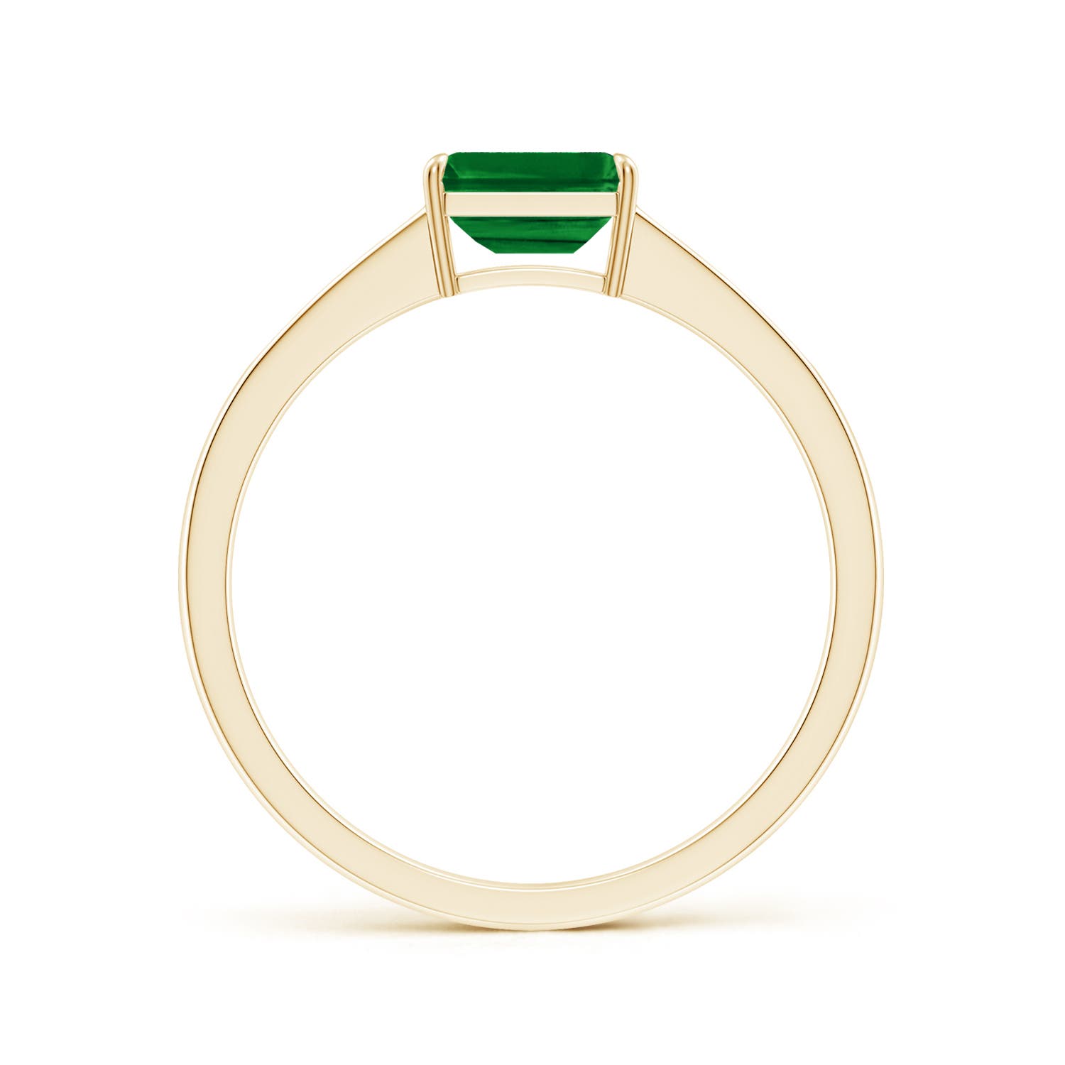 AAAA - Emerald / 0.61 CT / 14 KT Yellow Gold