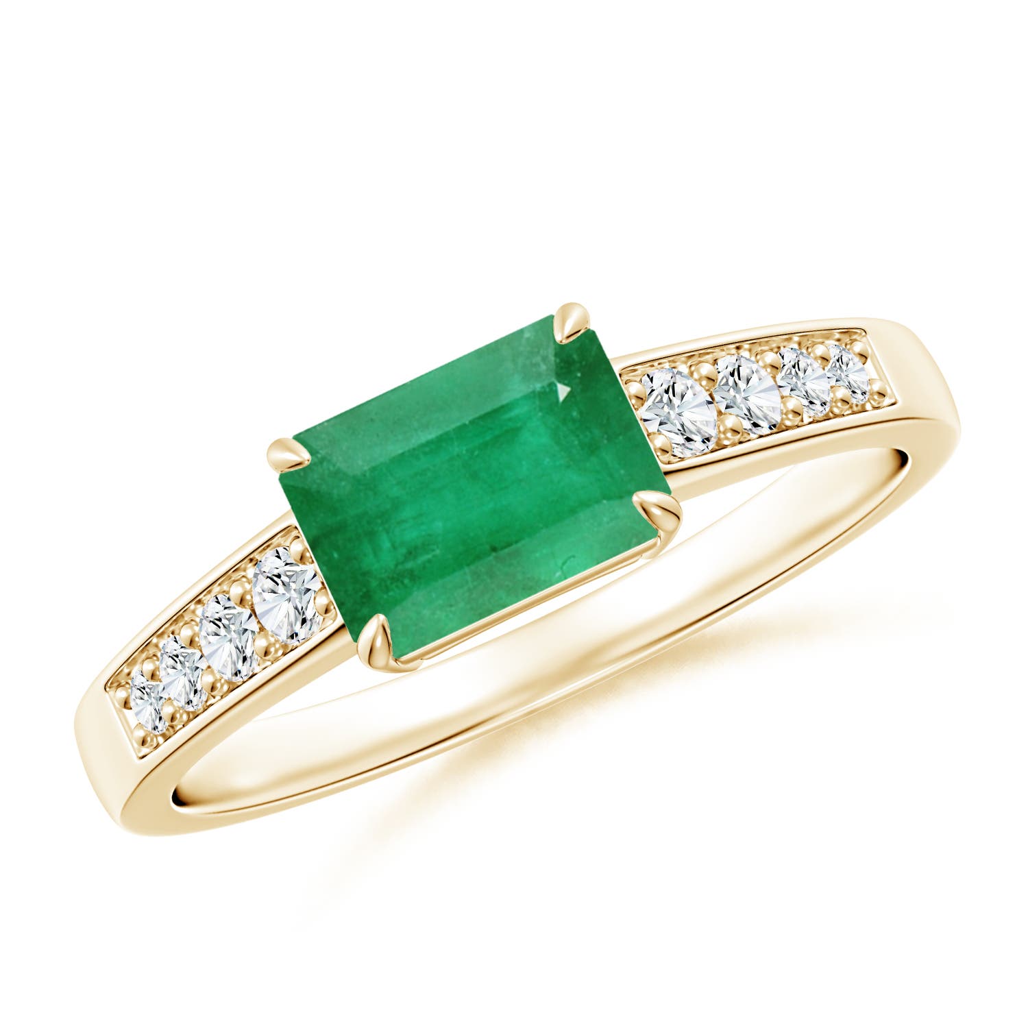 A - Emerald / 1.18 CT / 14 KT Yellow Gold