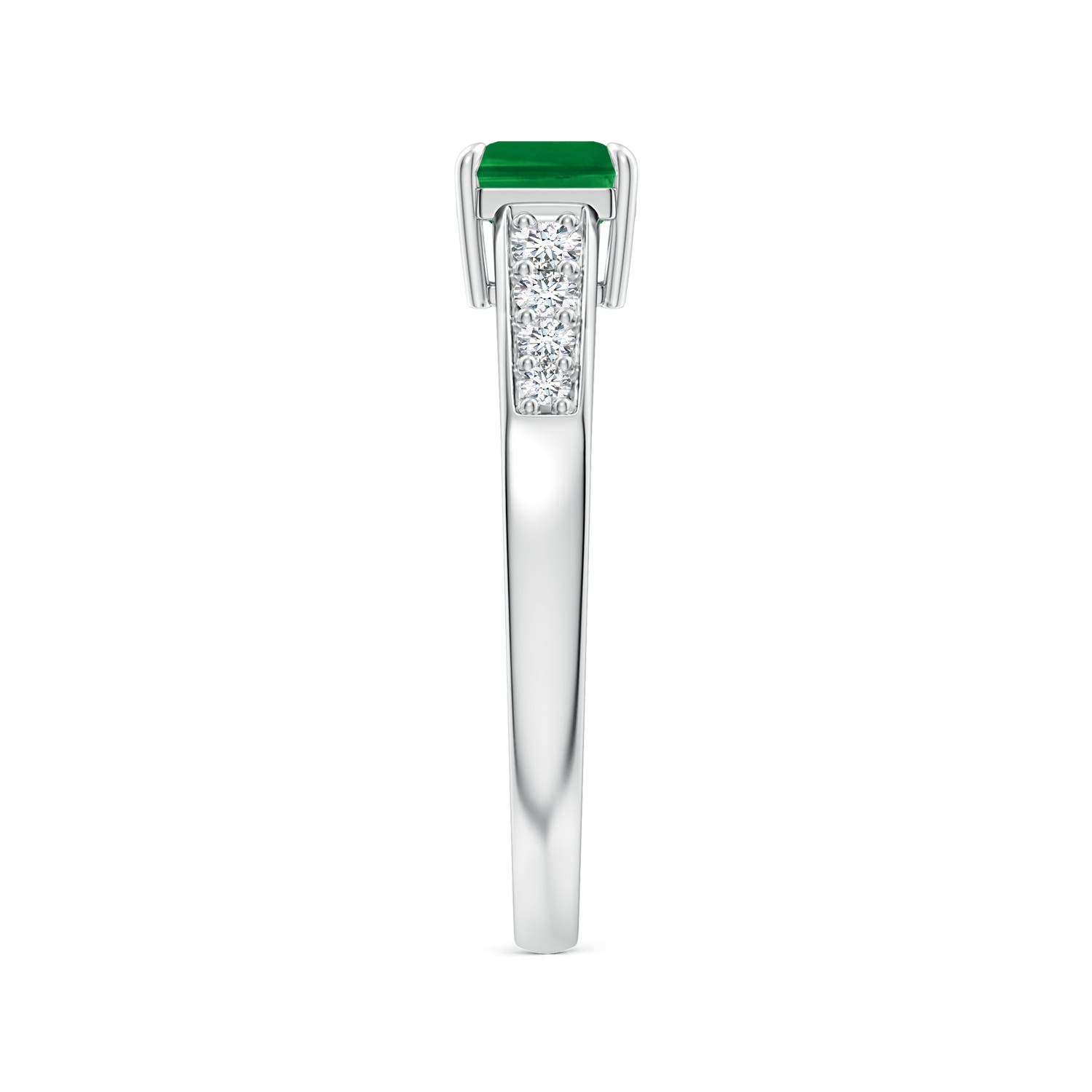 AAA - Emerald / 1.18 CT / 14 KT White Gold