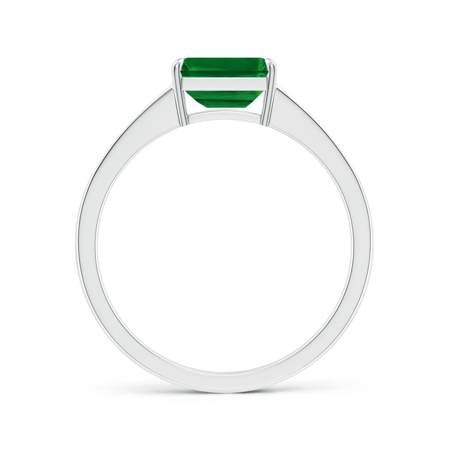 Premium - Lab-Grown Emerald / 1.18 CT / 14 KT White Gold