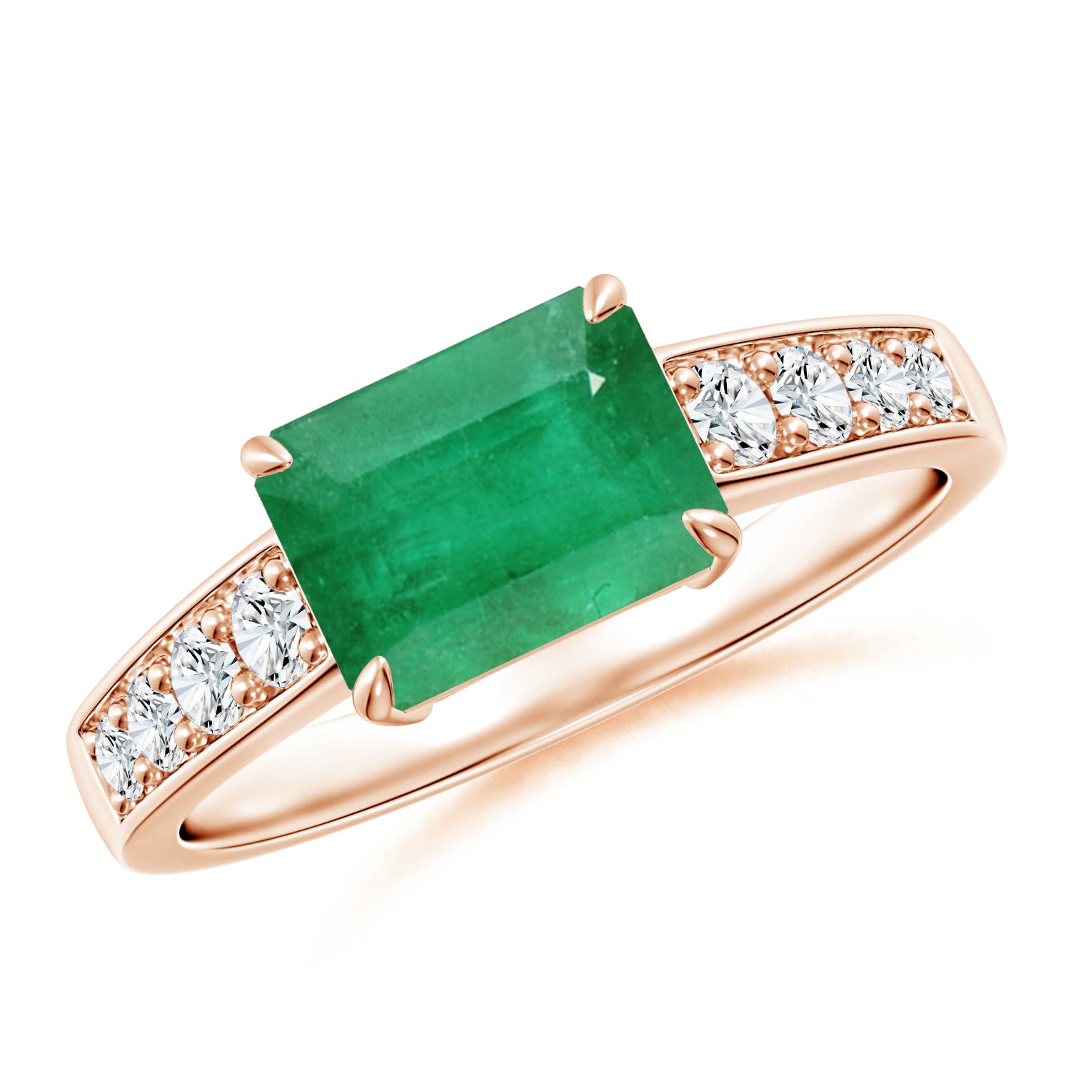 A - Emerald / 1.82 CT / 14 KT Rose Gold