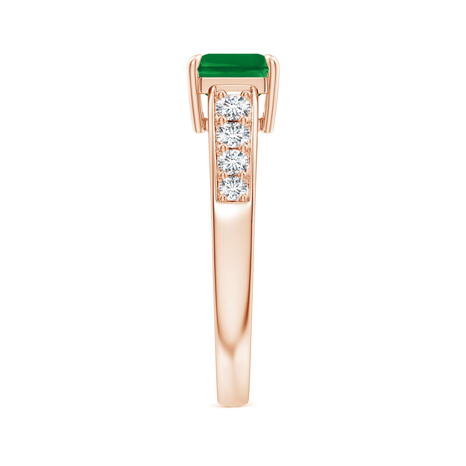 AAA - Emerald / 1.82 CT / 14 KT Rose Gold