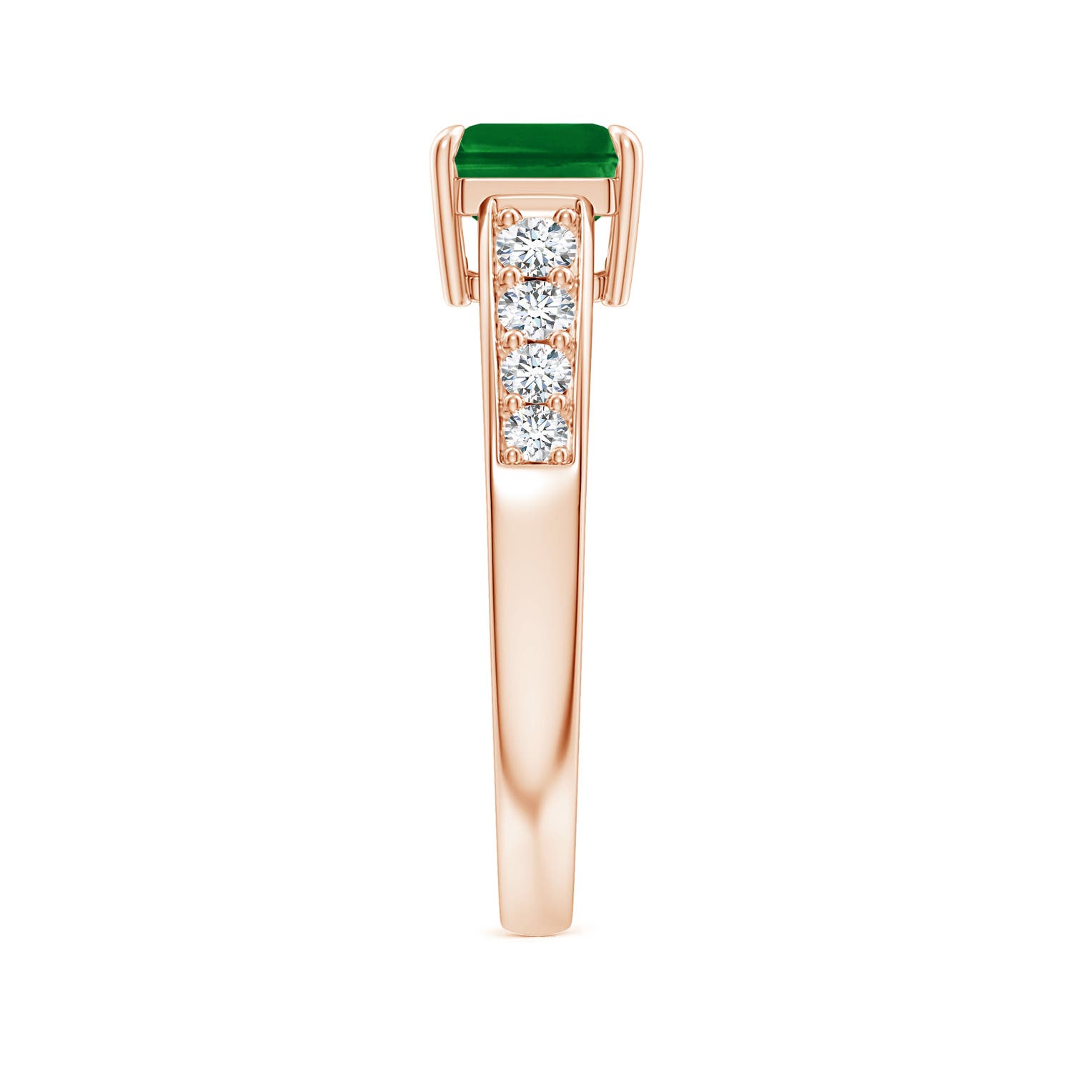 Premium - Lab-Grown Emerald / 1.82 CT / 14 KT Rose Gold