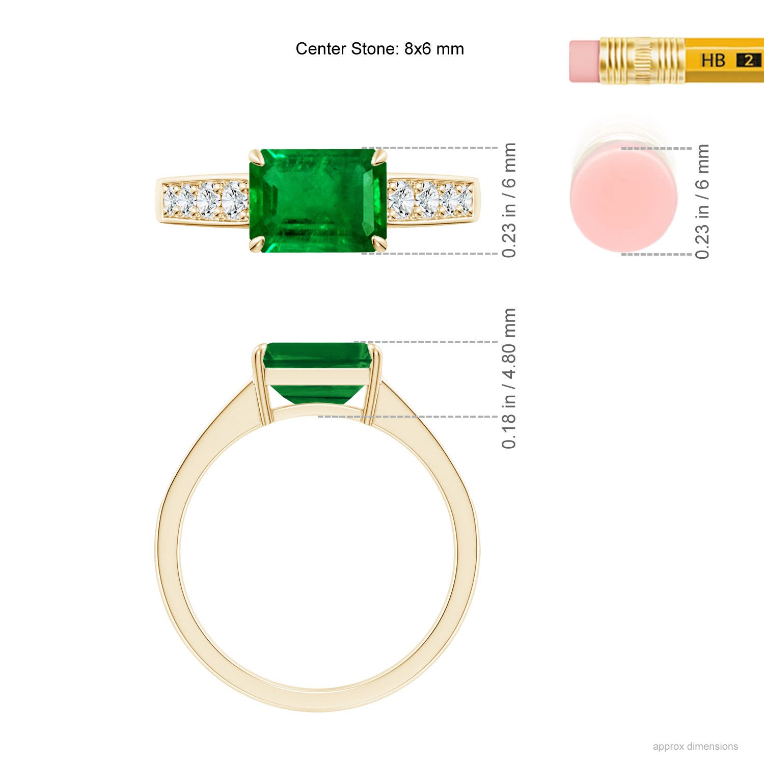 AAAA - Emerald / 1.82 CT / 14 KT Yellow Gold