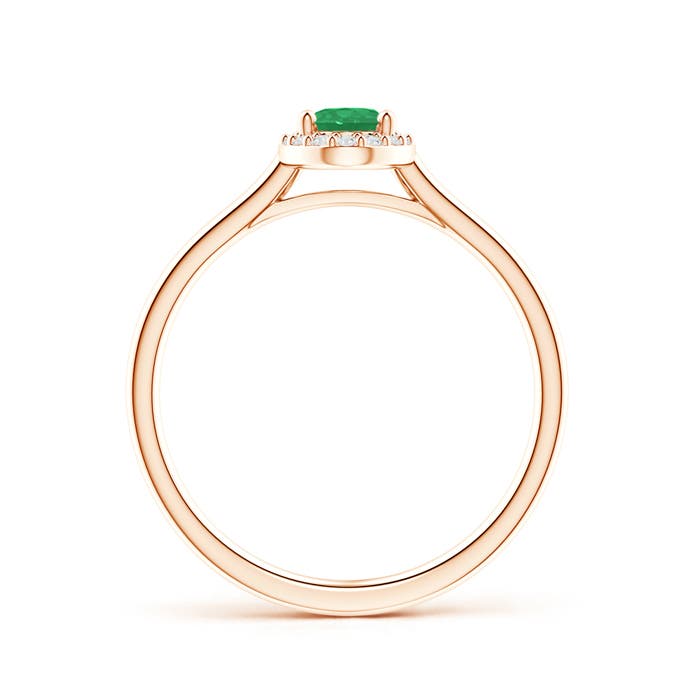 A - Emerald / 0.5 CT / 14 KT Rose Gold