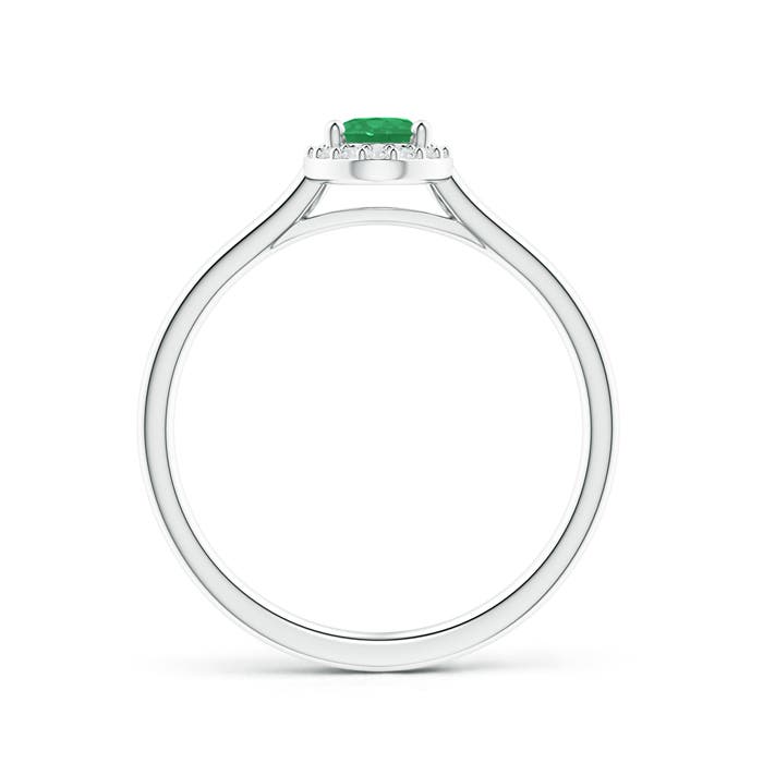 A - Emerald / 0.5 CT / 14 KT White Gold