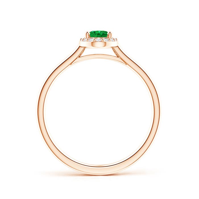 AAA - Emerald / 0.5 CT / 14 KT Rose Gold