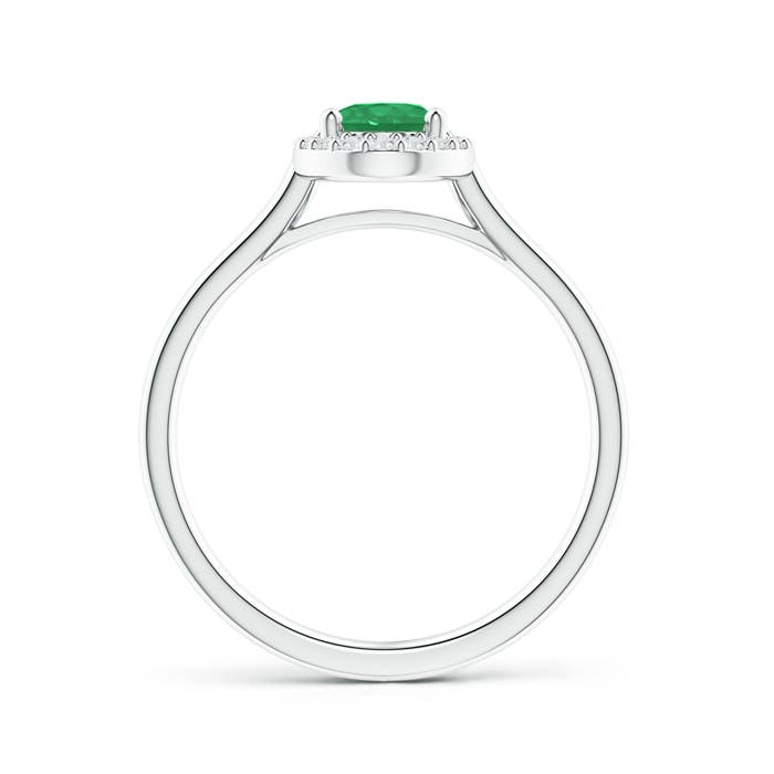 A - Emerald / 0.8 CT / 14 KT White Gold