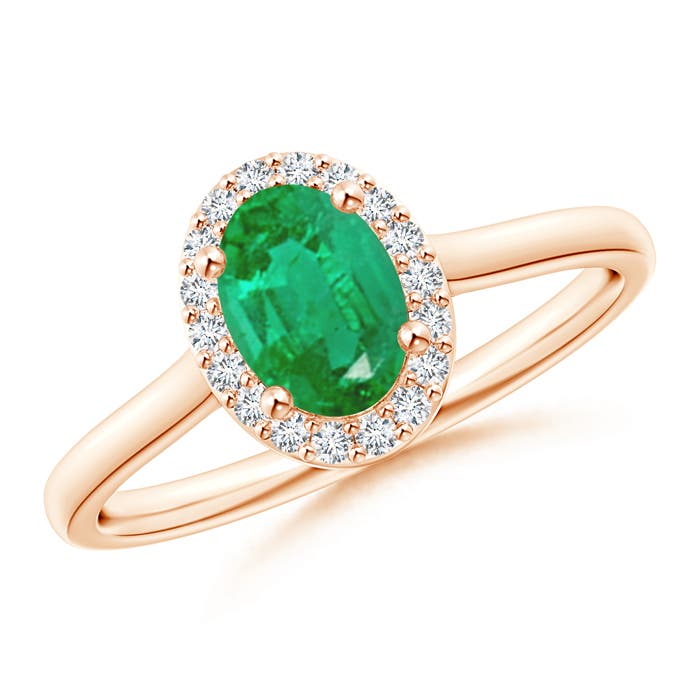 AA - Emerald / 0.8 CT / 14 KT Rose Gold