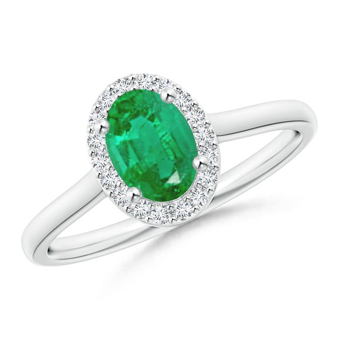 AA - Emerald / 0.8 CT / 14 KT White Gold