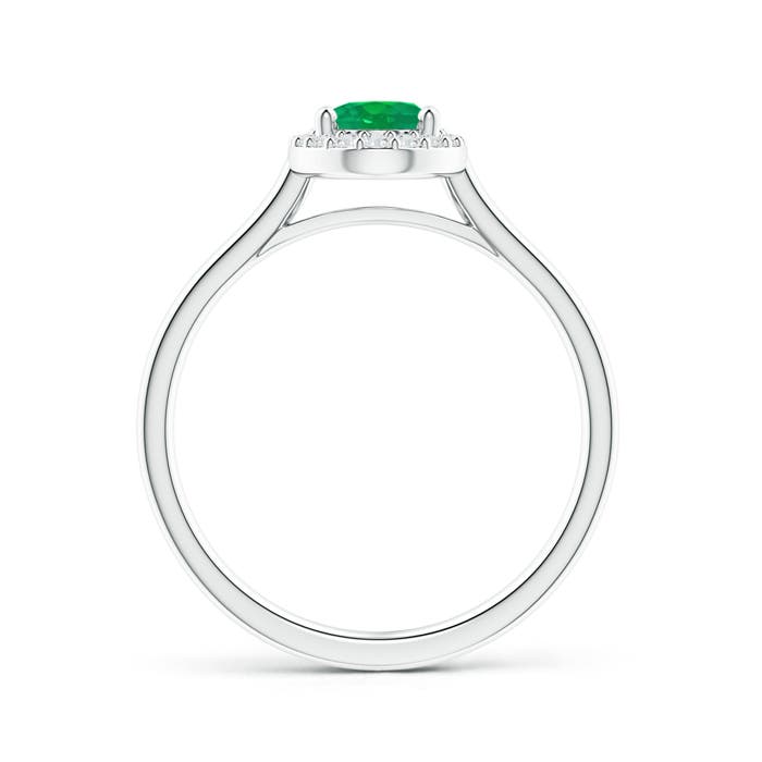 AA - Emerald / 0.8 CT / 14 KT White Gold