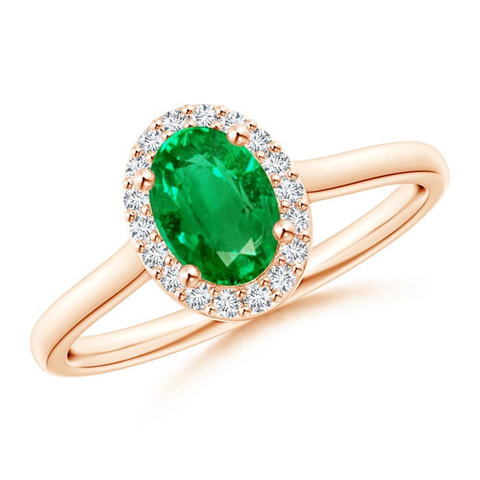 AAA - Emerald / 0.8 CT / 14 KT Rose Gold