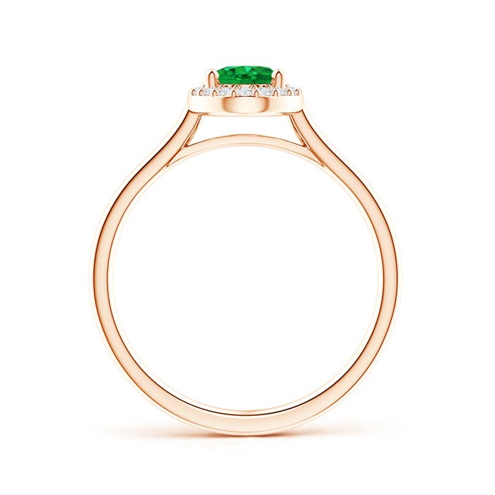 AAA - Emerald / 0.8 CT / 14 KT Rose Gold