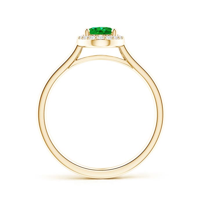 Premium - Lab-Grown Emerald / 0.8 CT / 14 KT Yellow Gold