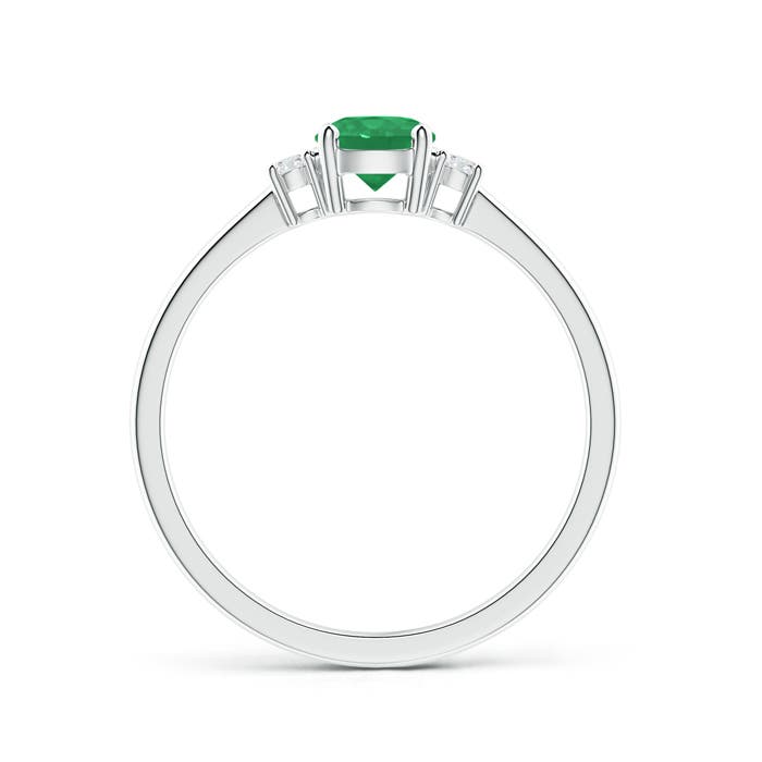 A - Emerald / 0.51 CT / 14 KT White Gold
