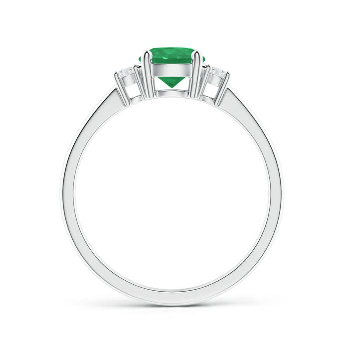 A - Emerald / 0.84 CT / 14 KT White Gold