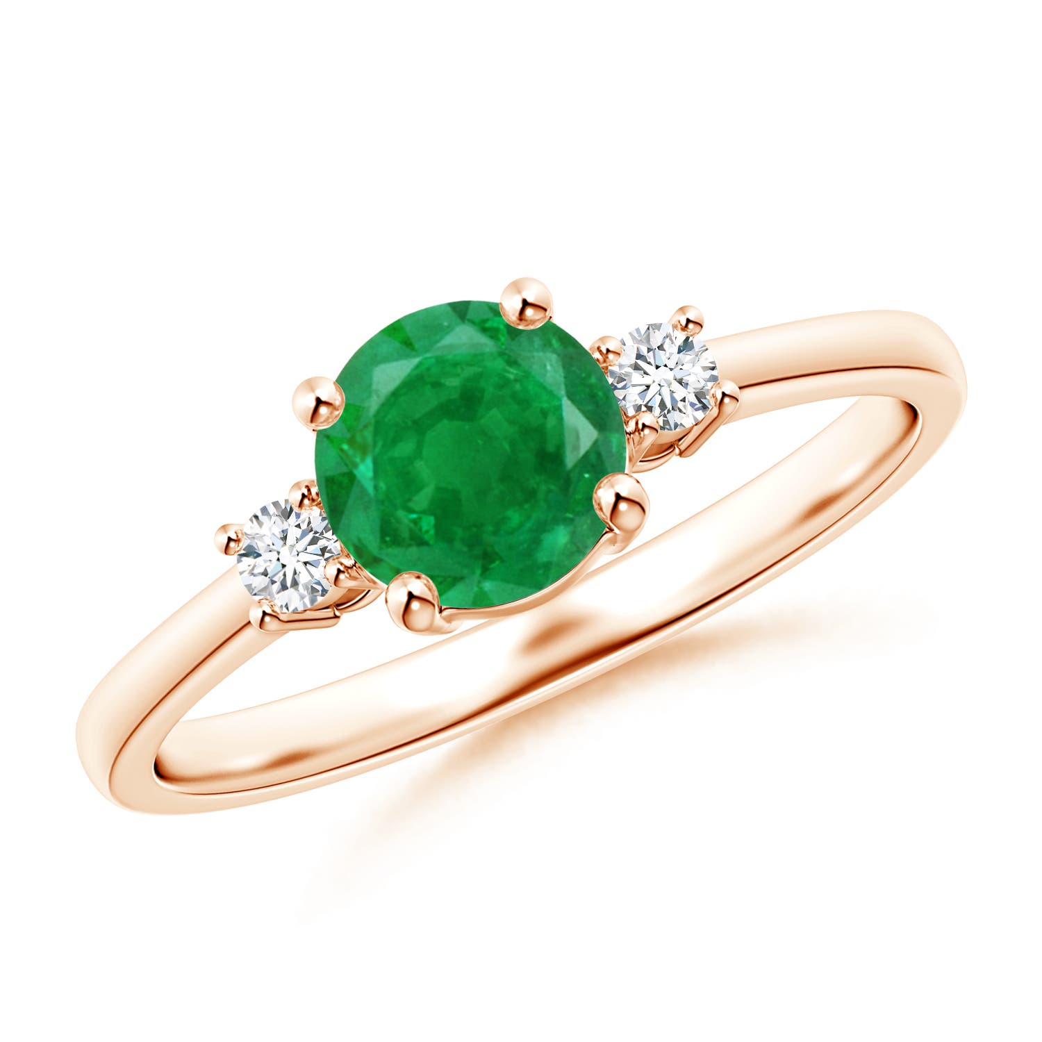 AA - Emerald / 0.84 CT / 14 KT Rose Gold