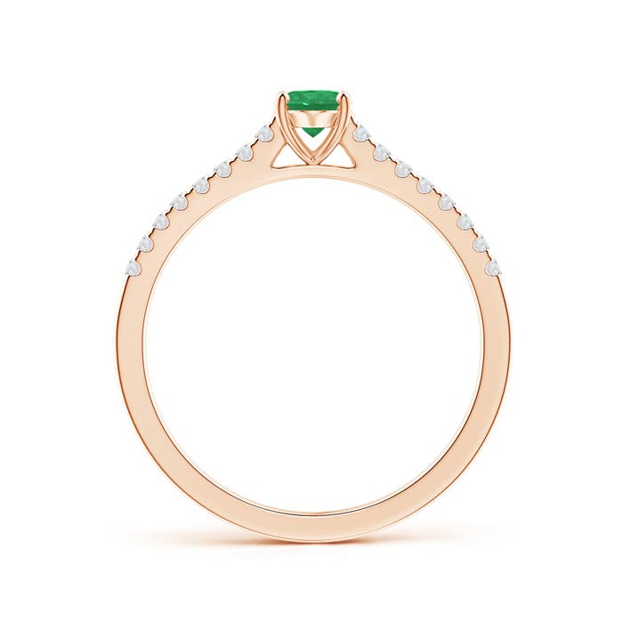 A - Emerald / 0.53 CT / 14 KT Rose Gold