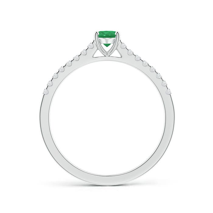 A - Emerald / 0.53 CT / 14 KT White Gold