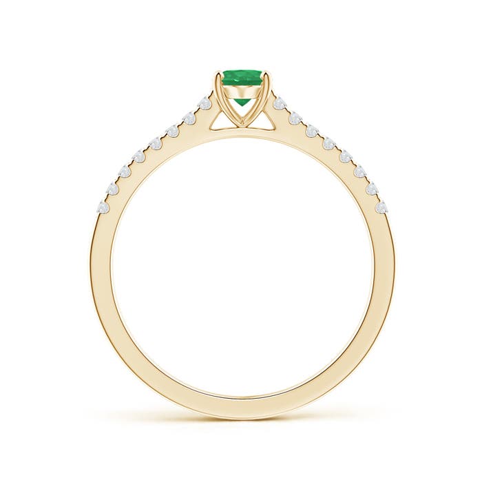 A - Emerald / 0.53 CT / 14 KT Yellow Gold