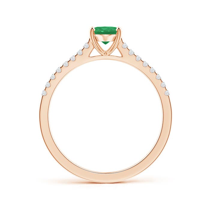 A - Emerald / 0.82 CT / 14 KT Rose Gold