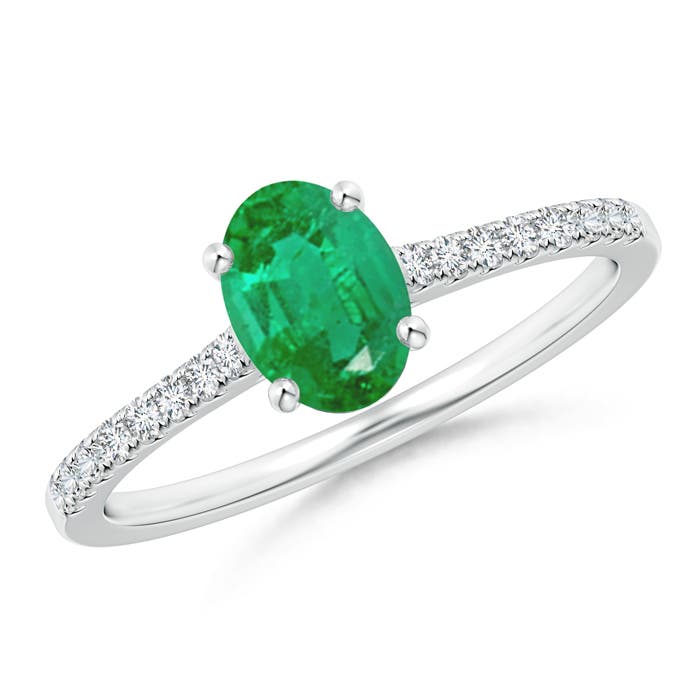 AA - Emerald / 0.82 CT / 14 KT White Gold