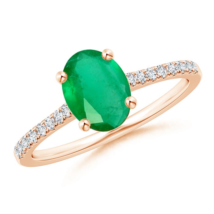 A - Emerald / 1.29 CT / 14 KT Rose Gold