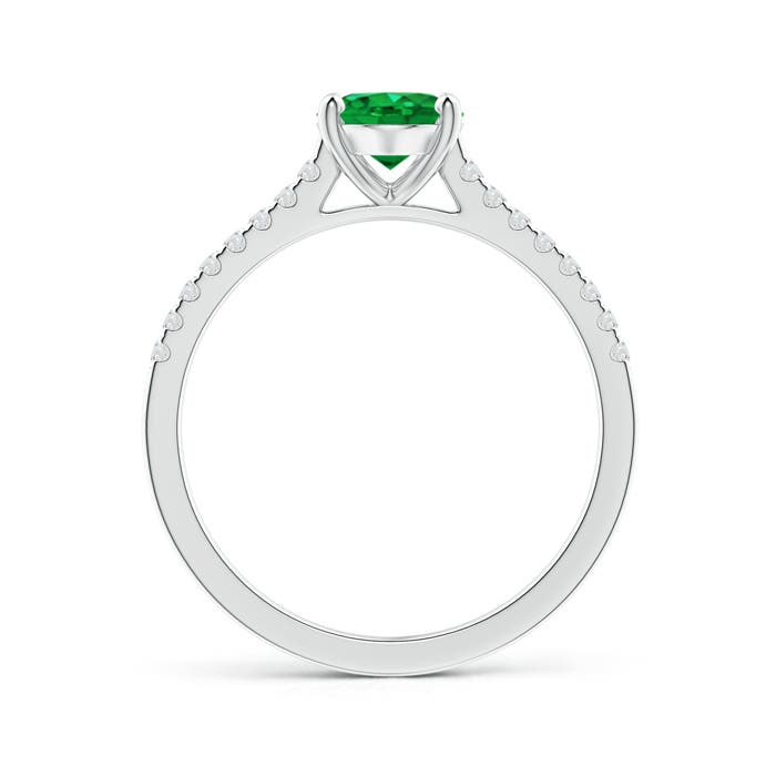 AAA - Emerald / 1.29 CT / 14 KT White Gold