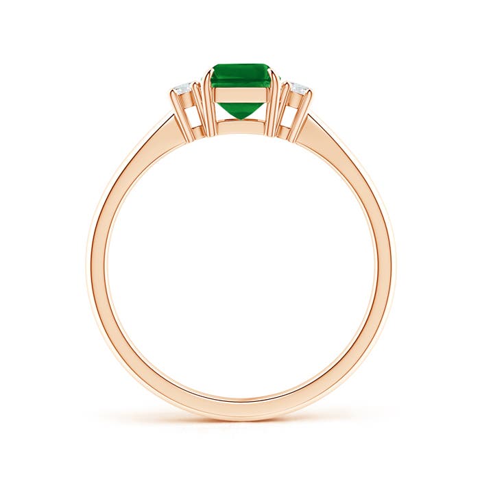 Premium - Lab-Grown Emerald / 1.09 CT / 14 KT Rose Gold