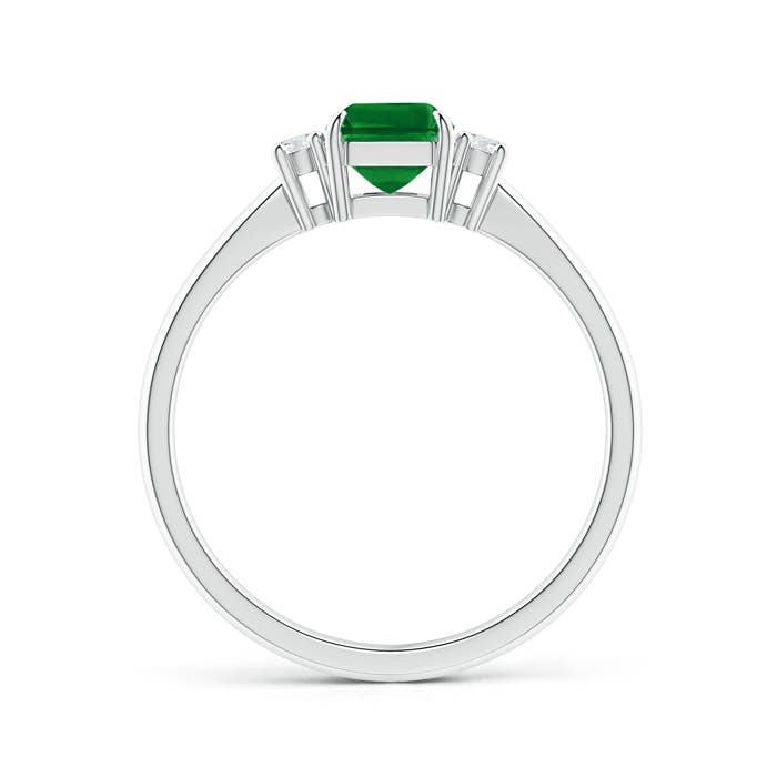 Premium - Lab-Grown Emerald / 1.09 CT / 14 KT White Gold