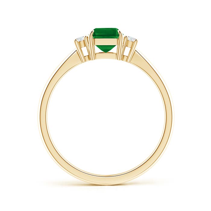 Premium - Lab-Grown Emerald / 1.09 CT / 14 KT Yellow Gold