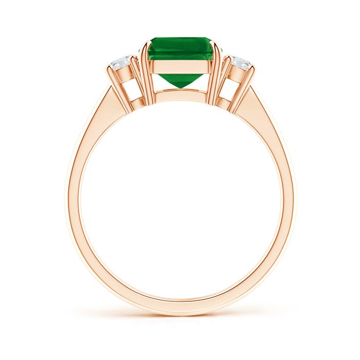 Premium - Lab-Grown Emerald / 2.48 CT / 14 KT Rose Gold