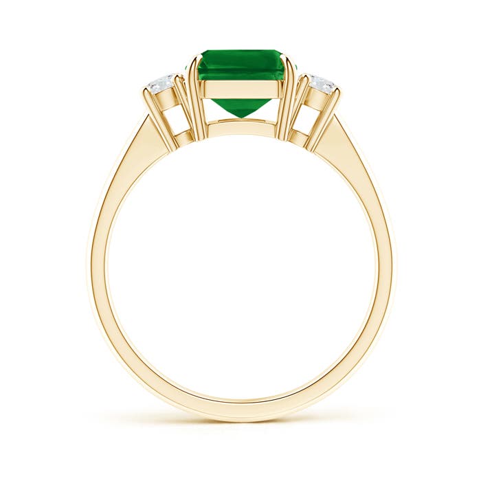 Premium - Lab-Grown Emerald / 2.48 CT / 14 KT Yellow Gold