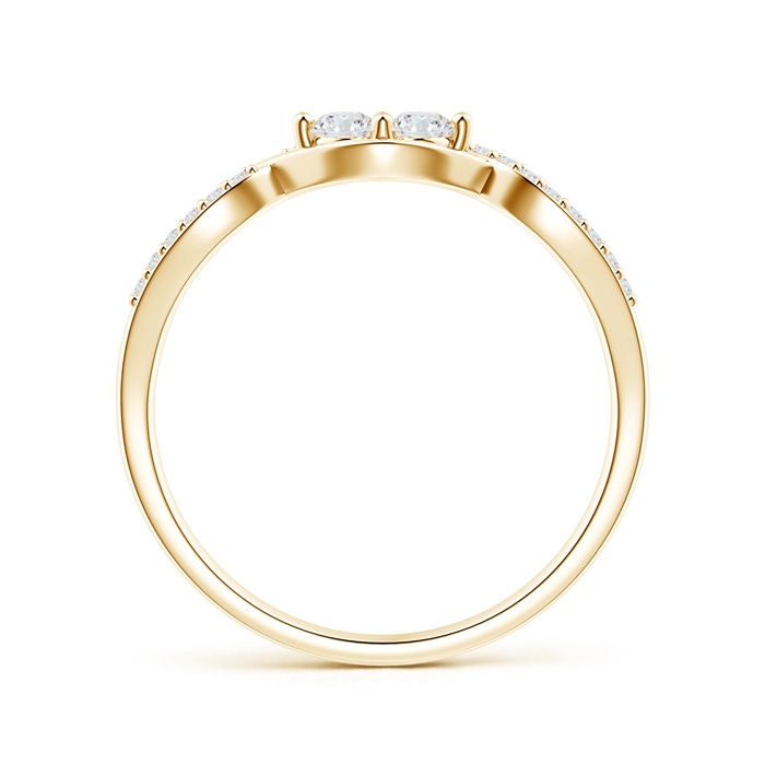 2.7mm GVS2 Two Stone Diamond Infinity Twist Engagement Ring in Yellow Gold side-1