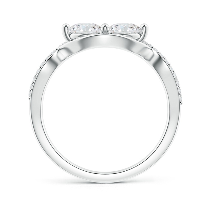5mm GVS2 Two Stone Diamond Infinity Twist Engagement Ring in P950 Platinum side-1