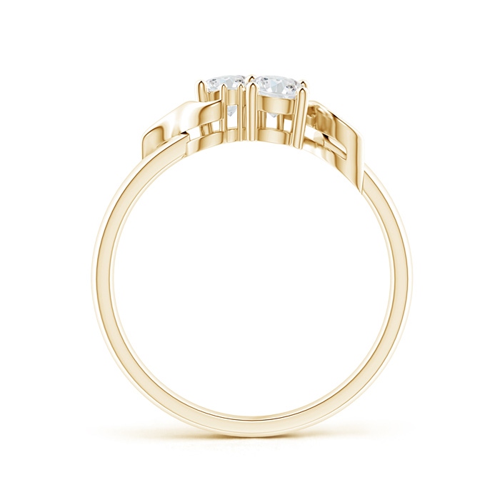 4mm GVS2 Vintage Style Two Stone Diamond Swirl Ring in Yellow Gold side-1