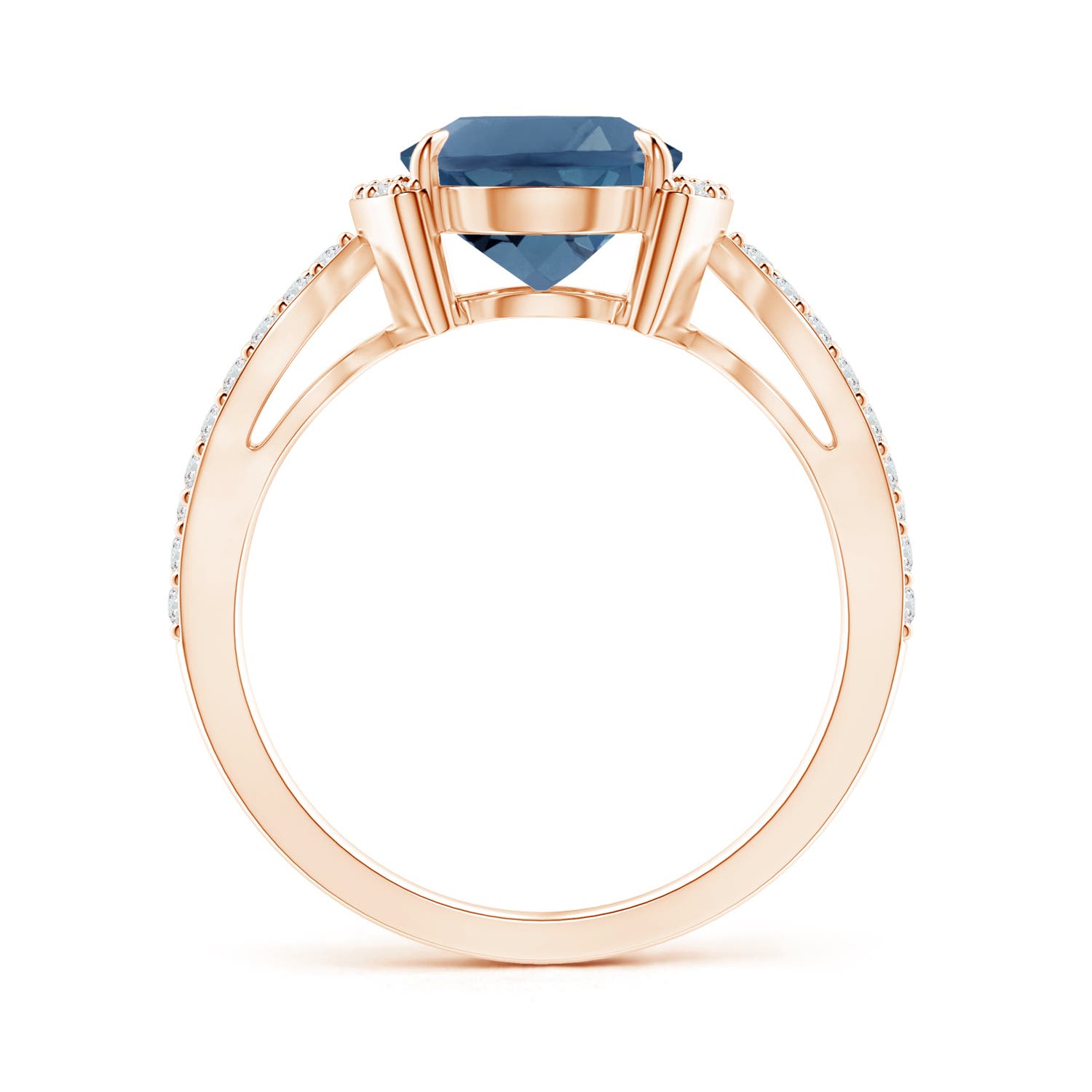 A - London Blue Topaz / 3.63 CT / 14 KT Rose Gold