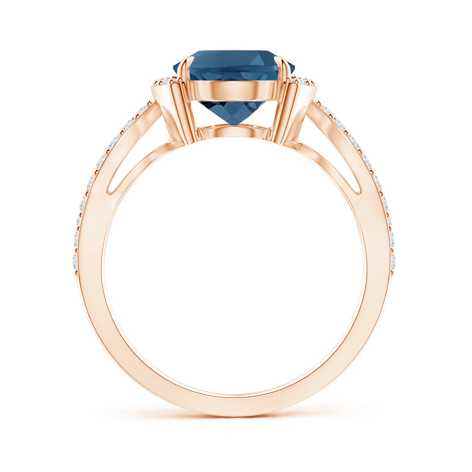 AA - London Blue Topaz / 3.63 CT / 14 KT Rose Gold