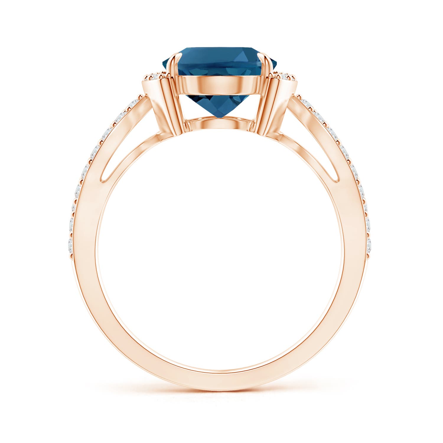 AAA - London Blue Topaz / 3.63 CT / 14 KT Rose Gold