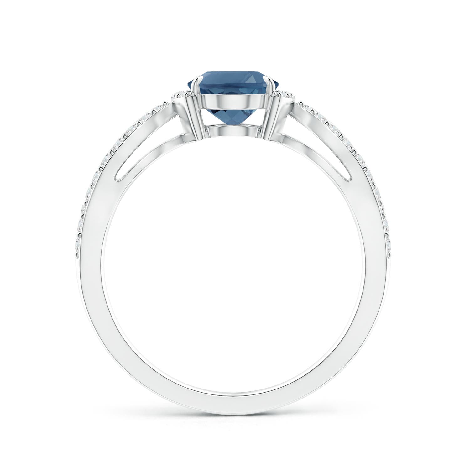 A - London Blue Topaz / 1.75 CT / 14 KT White Gold