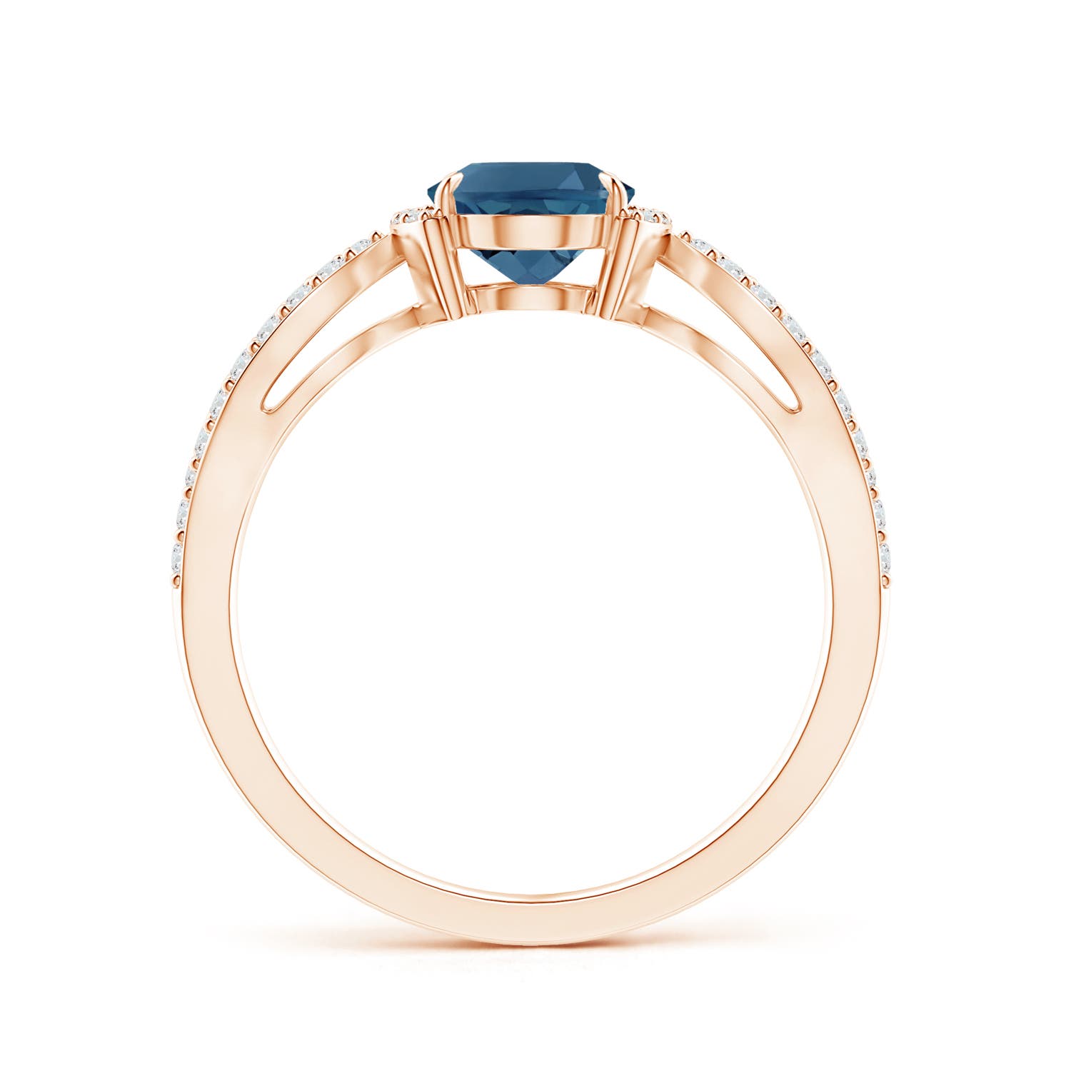 AA - London Blue Topaz / 1.75 CT / 14 KT Rose Gold