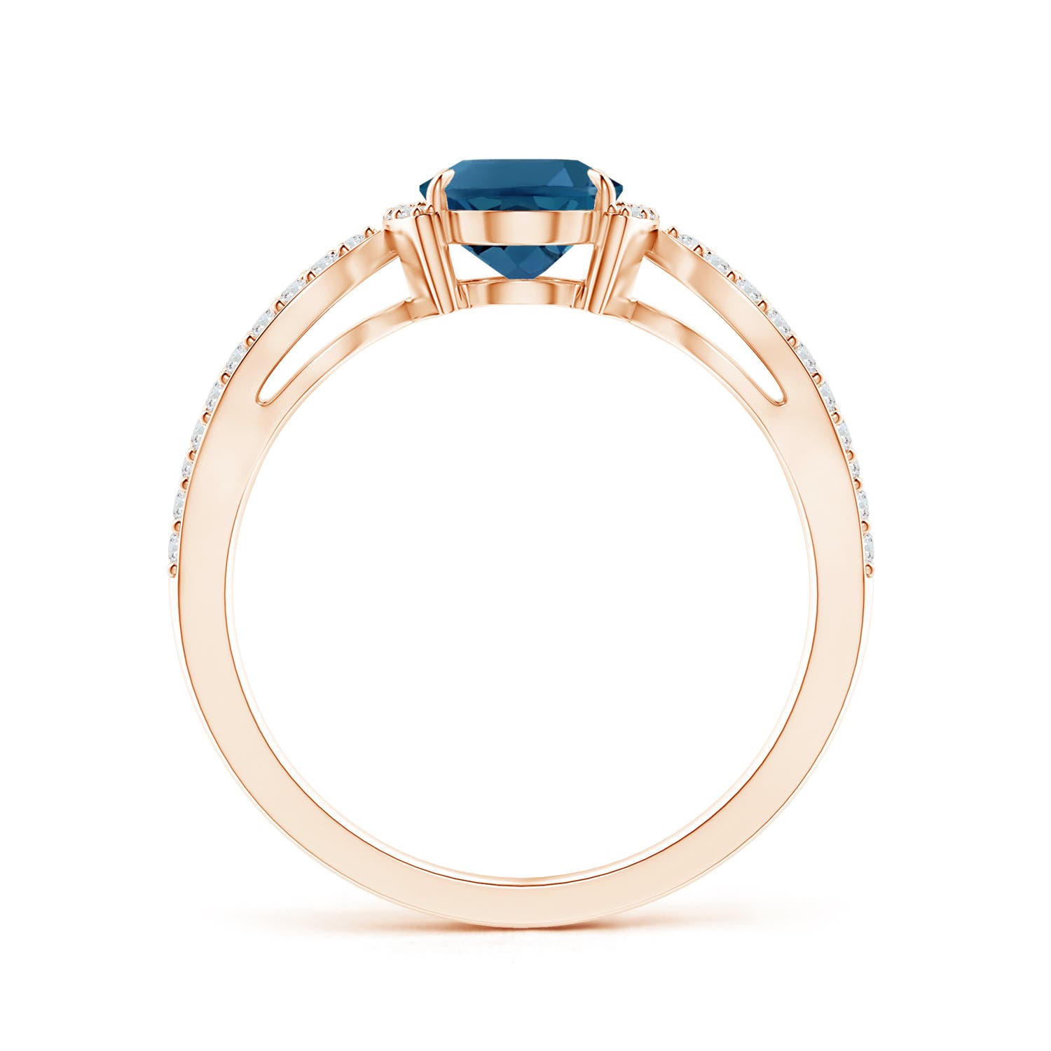 AAA - London Blue Topaz / 1.75 CT / 14 KT Rose Gold