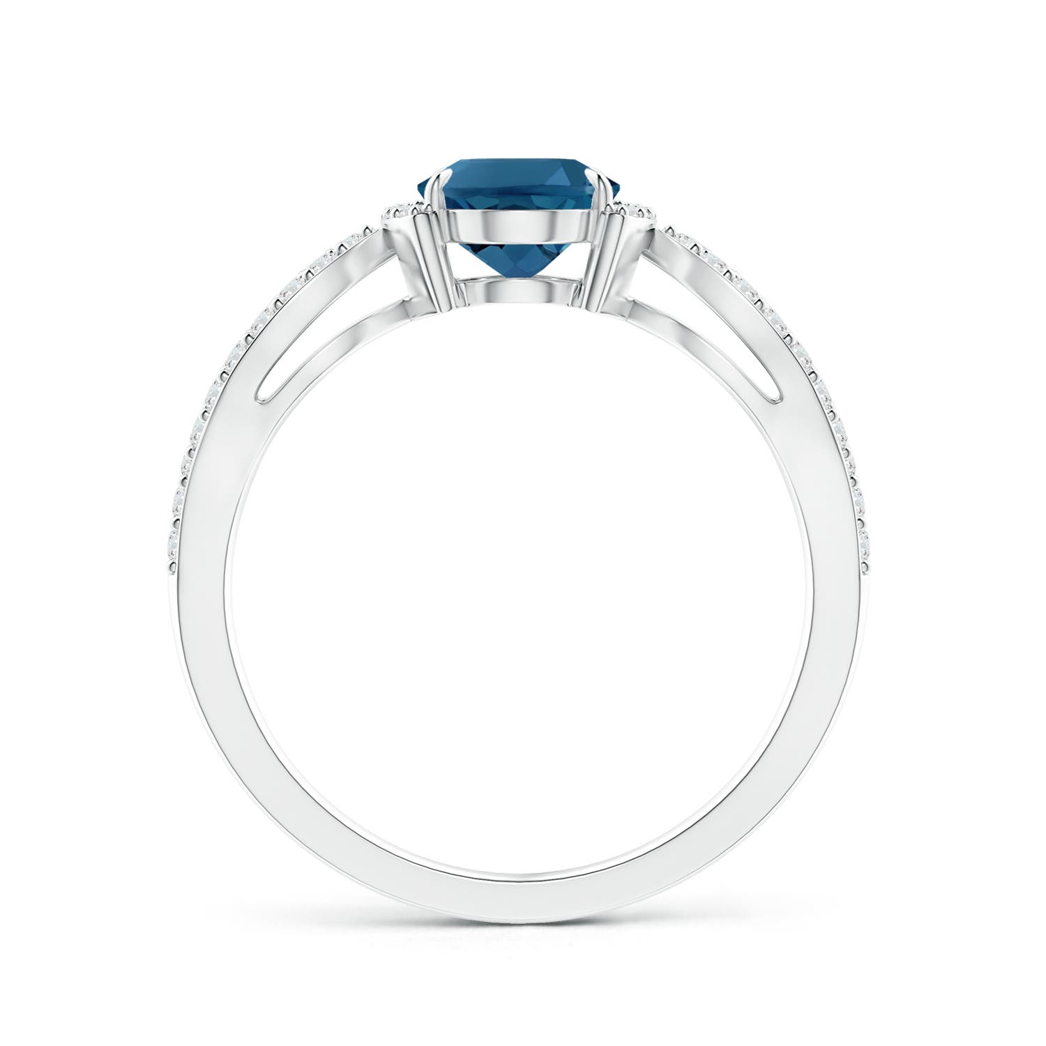 AAA - London Blue Topaz / 1.75 CT / 14 KT White Gold