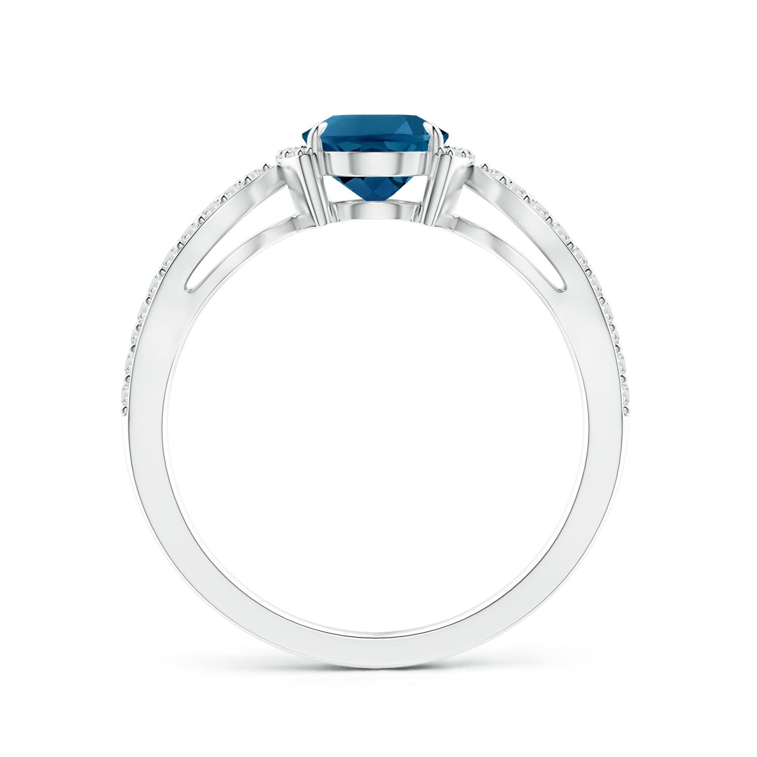 AAAA - London Blue Topaz / 1.75 CT / 14 KT White Gold